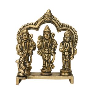Brass Ram Darbar Idols Super Fine Finish Brass For Handicraft 4.6 Inch | Divine Ram Darbar for Family Harmony & Righteousness
