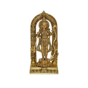 Brass Lord Ram Statue – Divine Home Decor 9.5 Inch | Authentic Hindu Deity for Divine Blessings & Protection