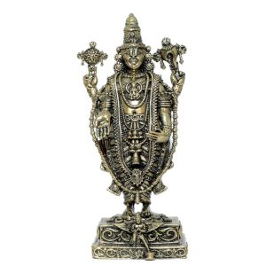 Brass Balaji Statue For Religious Decor 5.8 Inch Height | Authentic Ganesha Idol for Wisdom & Success