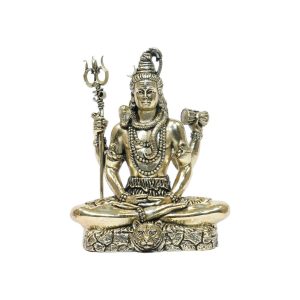 Brass Lord Shiva Statue 3 Inch Height | Lord Shiva for Transformation & Cosmic Consciousness