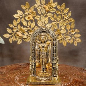 Brass Ram Statue Ram Murti Home Decor and Pooja Room 7.8″ Inch – Premium Brass Deity Idol for Home & Temple