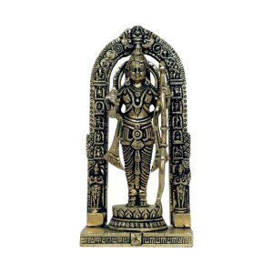 Brass Ram Statue 5.9 Inch Height – Premium Brass Deity Idol for Home & Temple