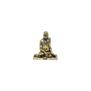 Brass Swami Samartha God Brass Collectible Handicraft 1.4″ Inch – Premium Brass Deity Idol for Home & Temple