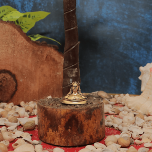 Brass Adiyogi Hindu Deity Idol Fine Work Statue 1″ Inch Height | Authentic Ganesha Idol for Wisdom & Success
