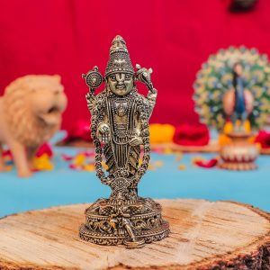 Brass Tirupati Balaji Idol 3.8″Inch – Handcrafted for Pooja Room & Spiritual Décor