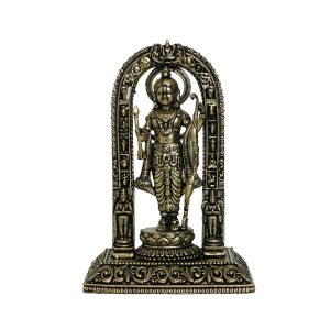 Brass Lord Ram Lalla Idol Ayodhya Model Ram Lalla Murti – 4 Inch Height | Authentic Hindu Deity for Divine Blessings & Protection