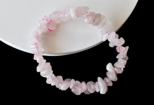 Raw Rose Quartz Bracelet for Unconditional Love & Self-Compassion